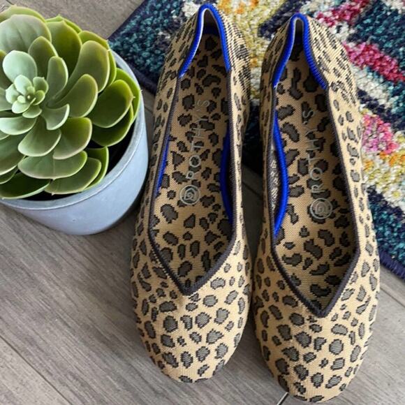 COPY - Rothys spotted leopard print round toe size 9 flat woman’s shoes - Picture 6 of 12